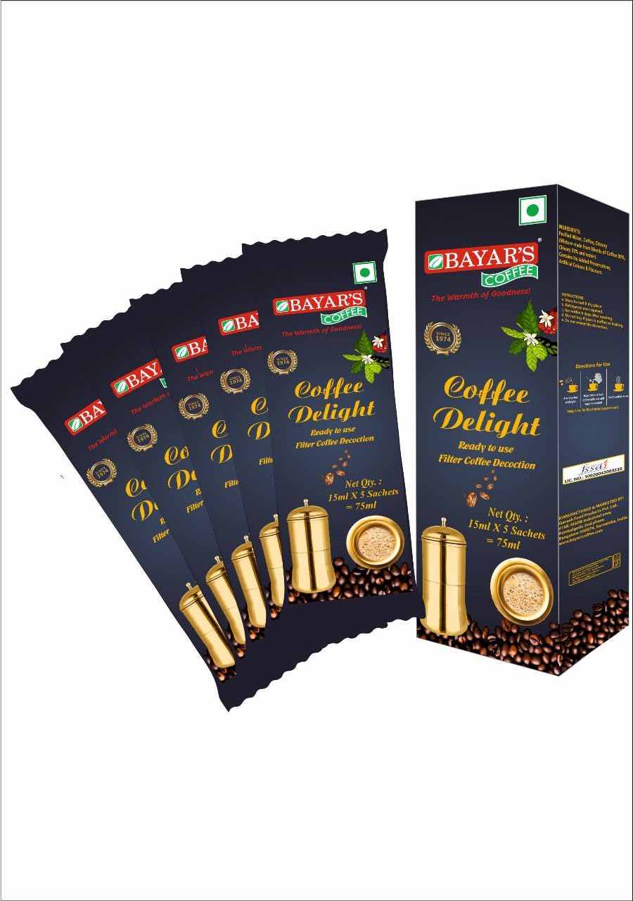 Coffee Delight Single Serve Roasted Coffee Powder Packs (15x5)