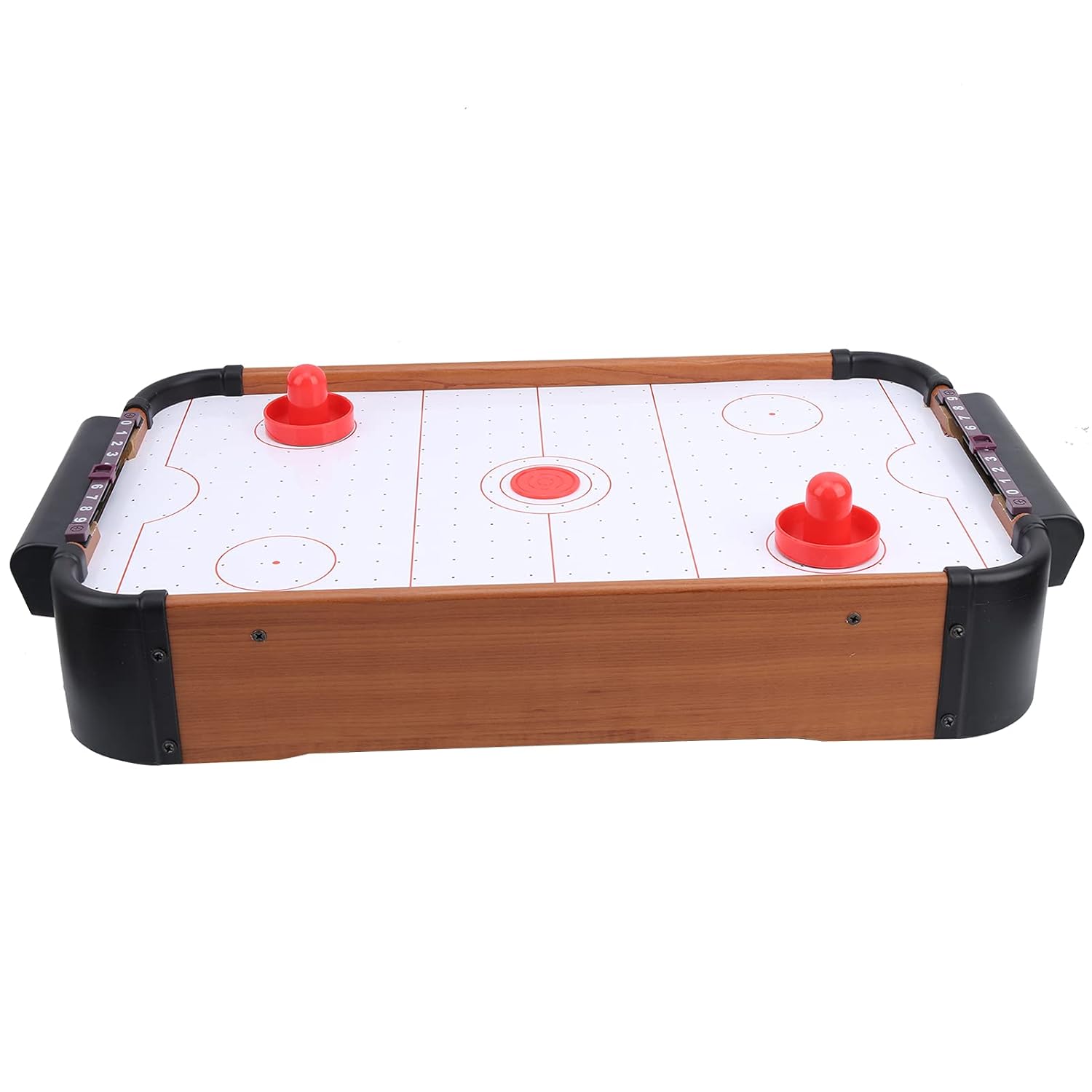 Akozon Portable Table Air Hockey Game: A ParentChild Interactive Desktop Board Game Toy Enhancing Friendship and Bonding, Includes 2 Pucks and 2 Buttons