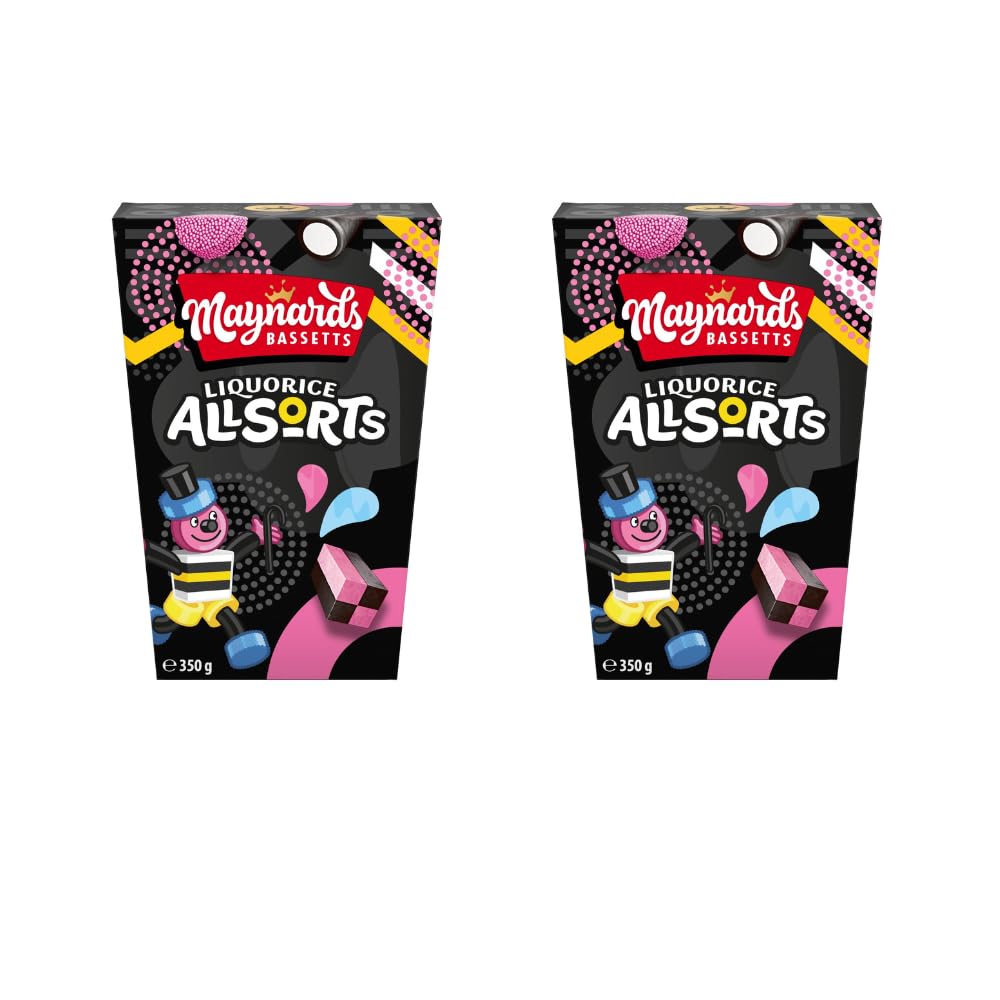 Bassetts Liquorice Allsorts 350g - Assortment Of Liquorice Sweets And Sugar Candies. - Made With Natural Colours And Flavours. May Contain Milk - Weight: 350g (Approx.) - Pack Of 4