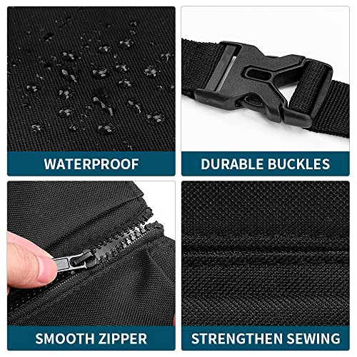 Hanging Car Trunk Organizer with Cooler, Large Pockets, Zippers Detachable Seat Back Waterproof Car Storage Trunk Organizer for Jeeps, SUVs, Black