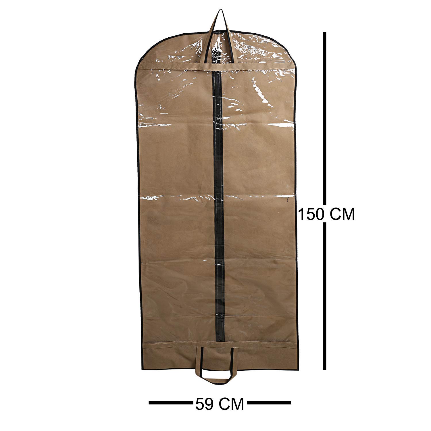 Kuber Industries Sherwani Cover|Abrigo largo con cremallera|Funda para chaqueta|Funda para chaqueta larga, traje, vestido, Kurtis|Parte delantera transparente con cremallera de alta calidad | Paquete