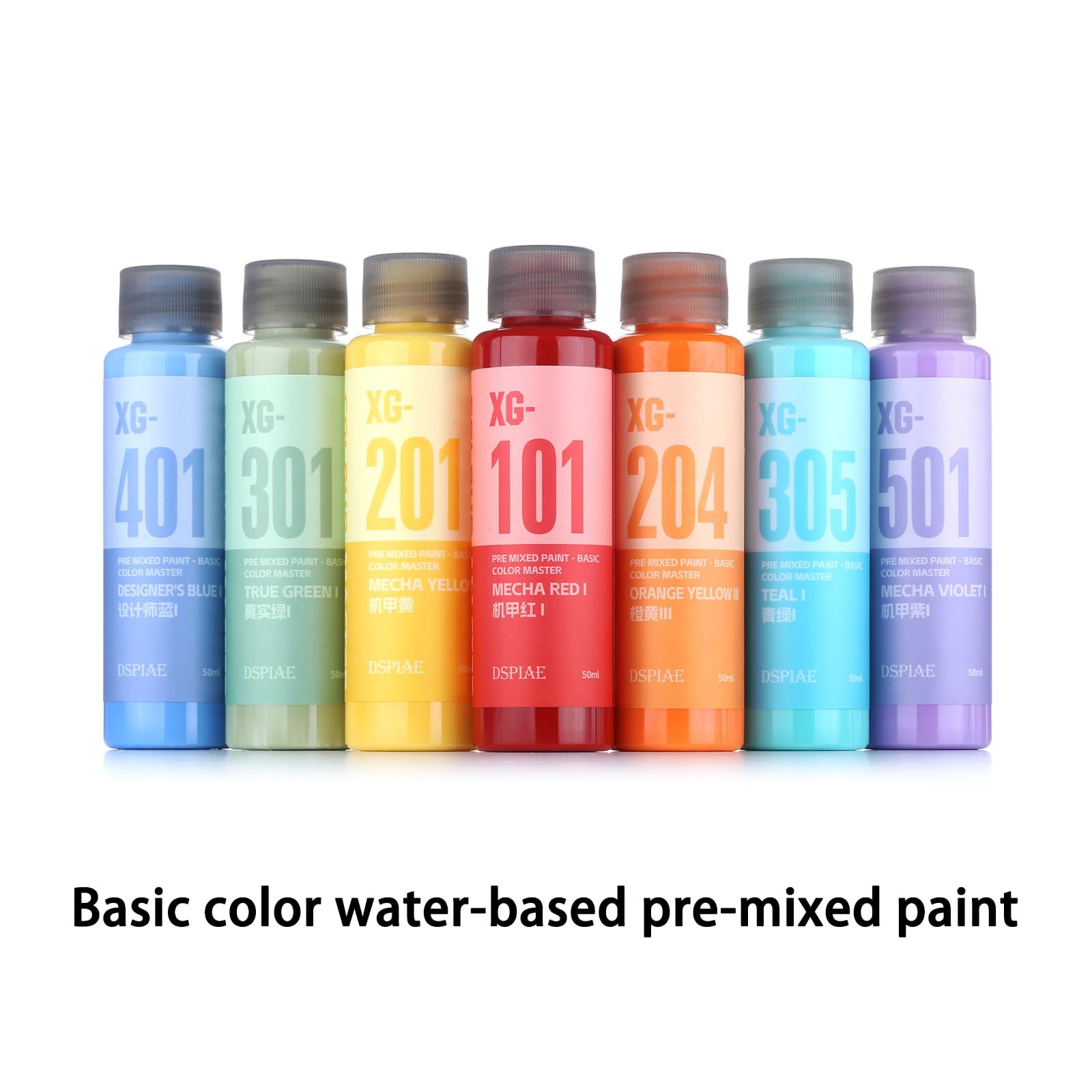Vorgemischtes Farbmodell-Set auf Wasserbasis, Pigment-Grundfarbe, Sprühgerät, Malerei, handbemalt für Hobby-Zubehör, Malzubehör
