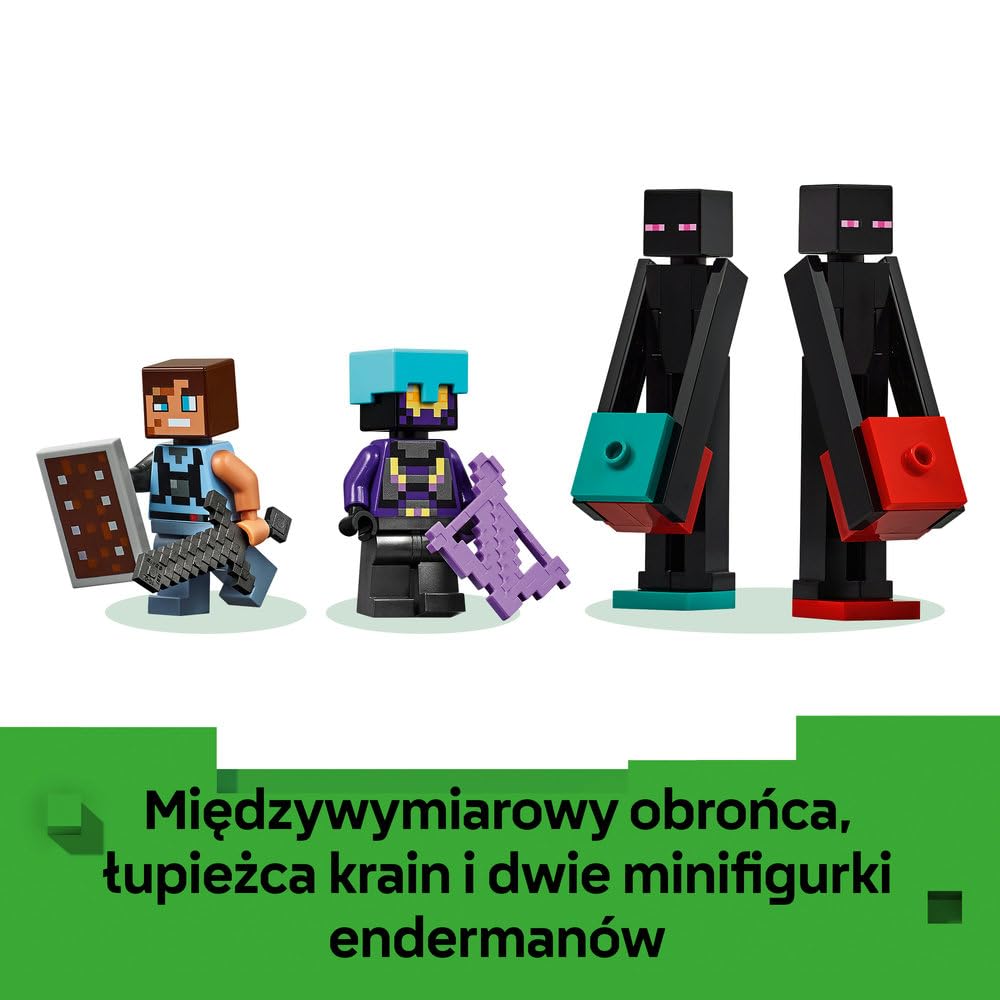 LEGO Minecraft Wieża Endermana 21279 | budowla Minecraft, zestaw z mobami, prezent dla fana Minecrafta 9+, 867 elementów