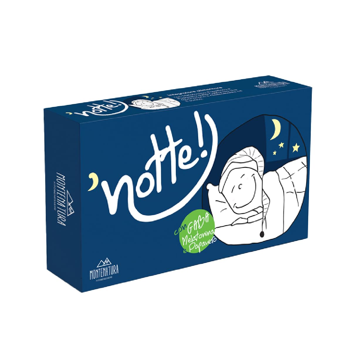 Montenatura® 'notte! Integratore per il Sonno con Melatonina, GABA, Passiflora, Papavero Rosso e della California – Favorisce Rilassamento, Addormentamento Naturale e Sonno Ristoratore – 30 Compresse