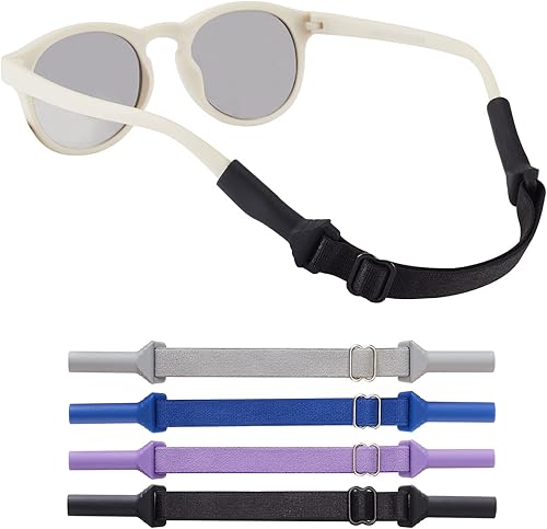 Miniatura 9 de lvvfit Correas ajustables para lentes de bebé (5-8 pulgadas), correas ajustables para lentes de sol deportivas, para niños y niñas, de 0 a 3 años (4