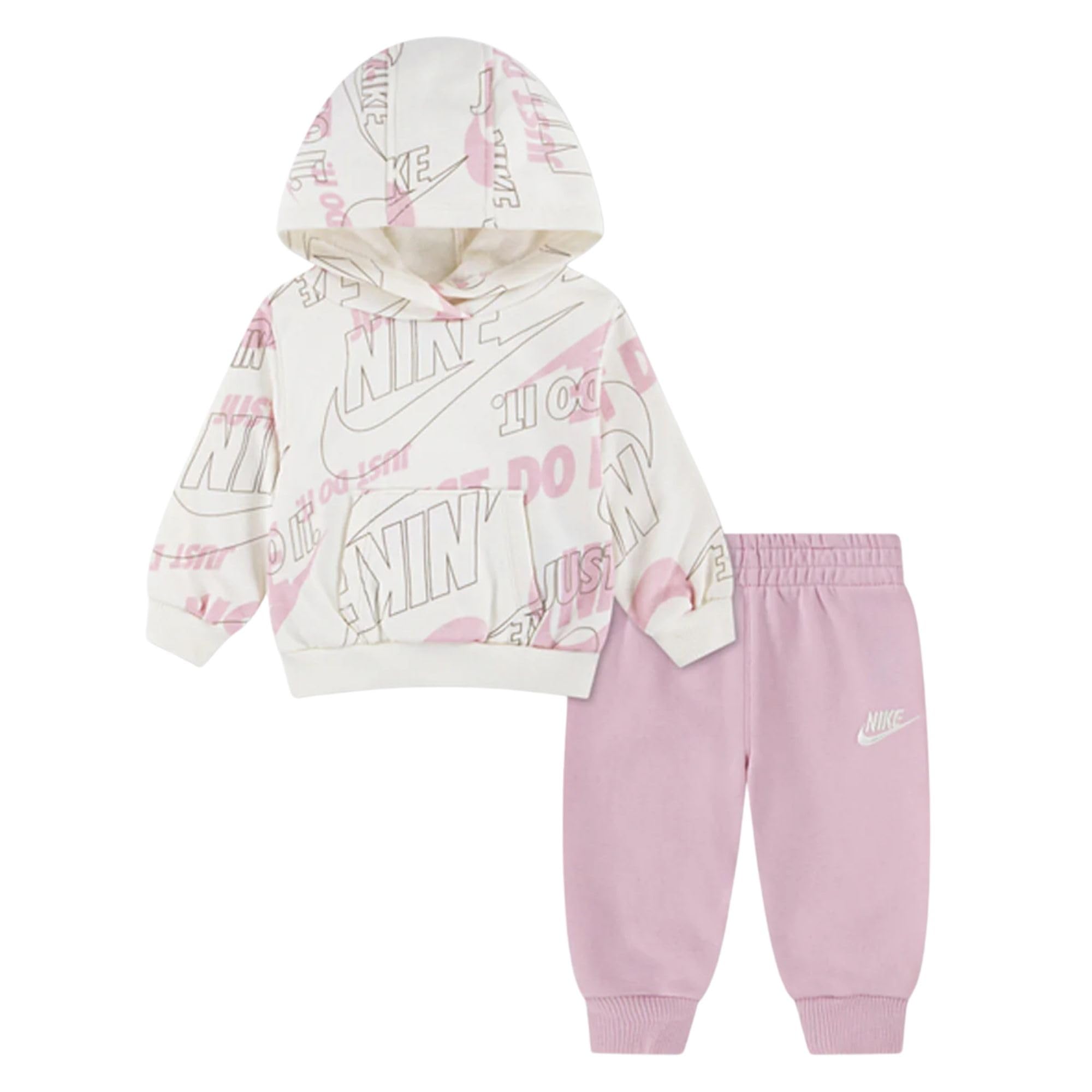 NIKE Combinaison de bébé avec capuche Weight Light Rose