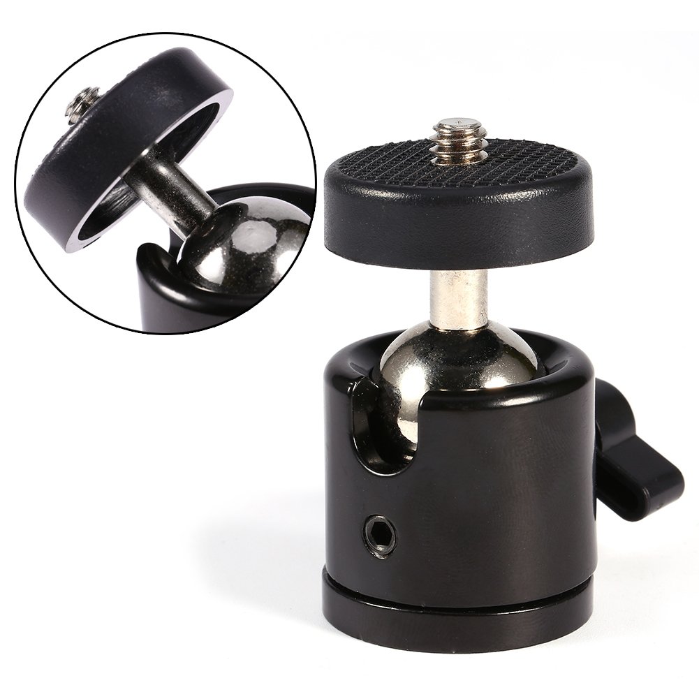 360° Ball Head, 360° Rotatable Screw Ball Head Mount Ballhead Stand Bracket for Flash Holder, DSLR Camera, Camcorder, Quick Release Plate