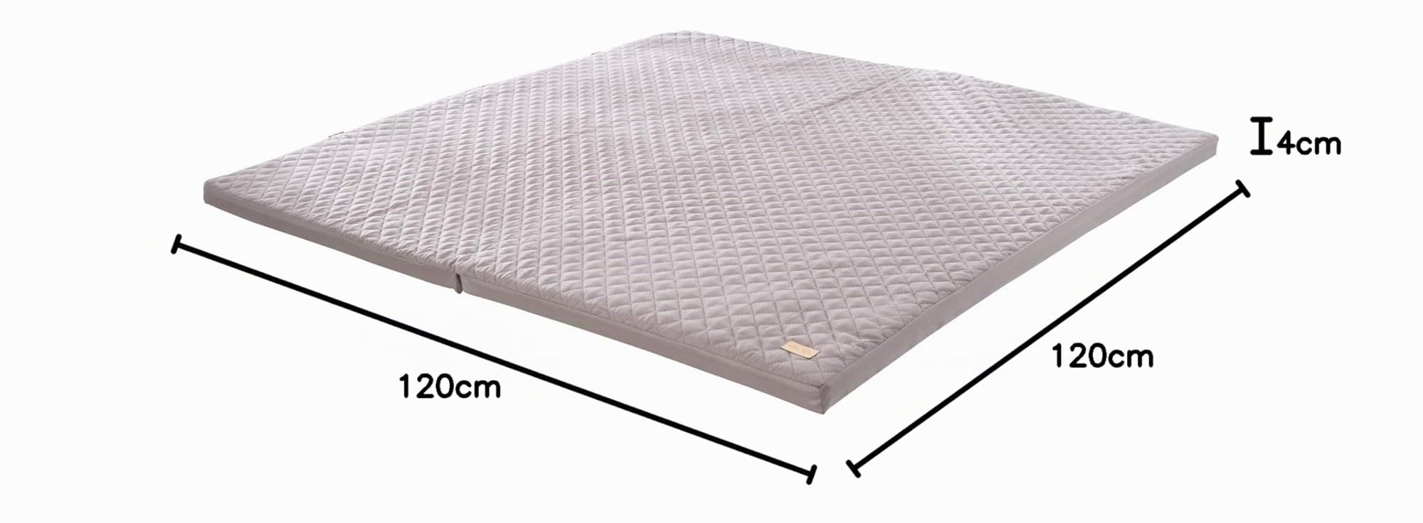 roba Matelas Bébé pour Jouer et Ramper "roba Style" 120X120 cm - Pliable - Gris Foncé