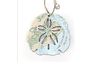 4" Hilton Head Island, SC Sand Dollar Map Ornament