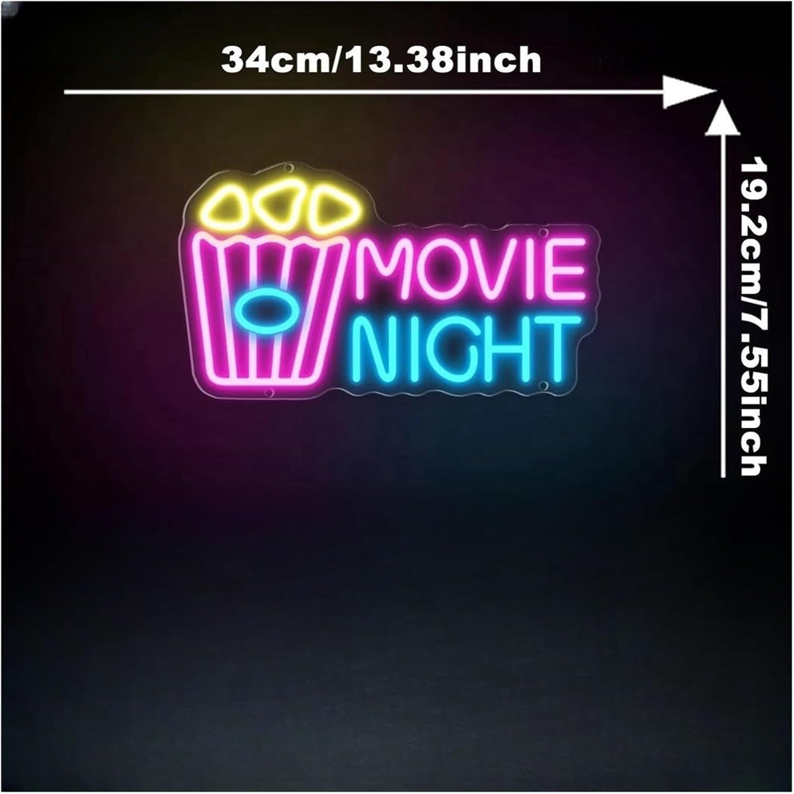 Para lámpara de neón palabra prestada Noche cine para luz Luz LED