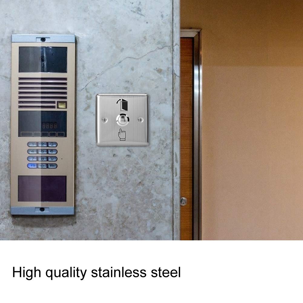 Stainless Steel Door Switch Door Exit Access Push Button Release Button for Access Control Lock