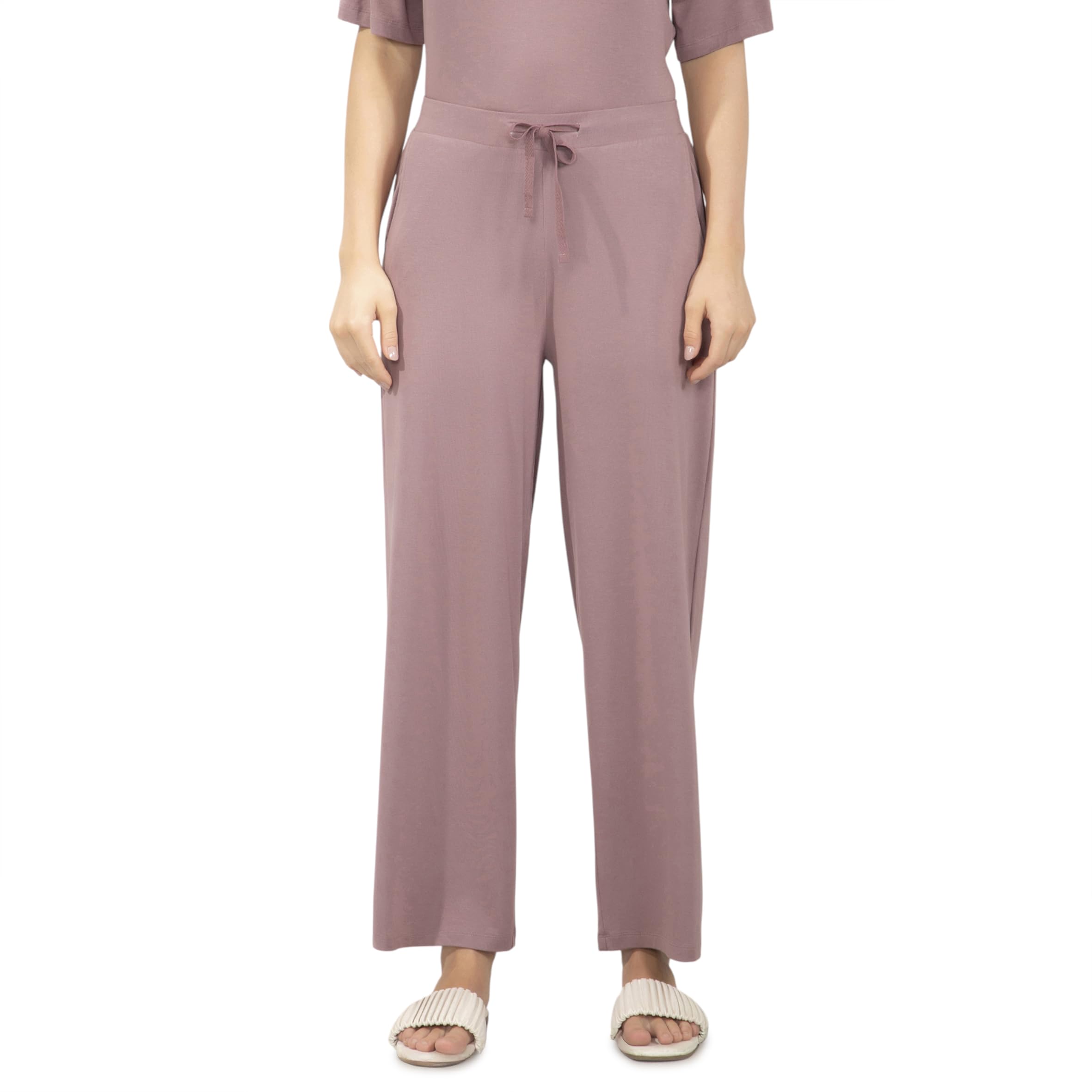 Women High rise Solid Flared Pants-image-12