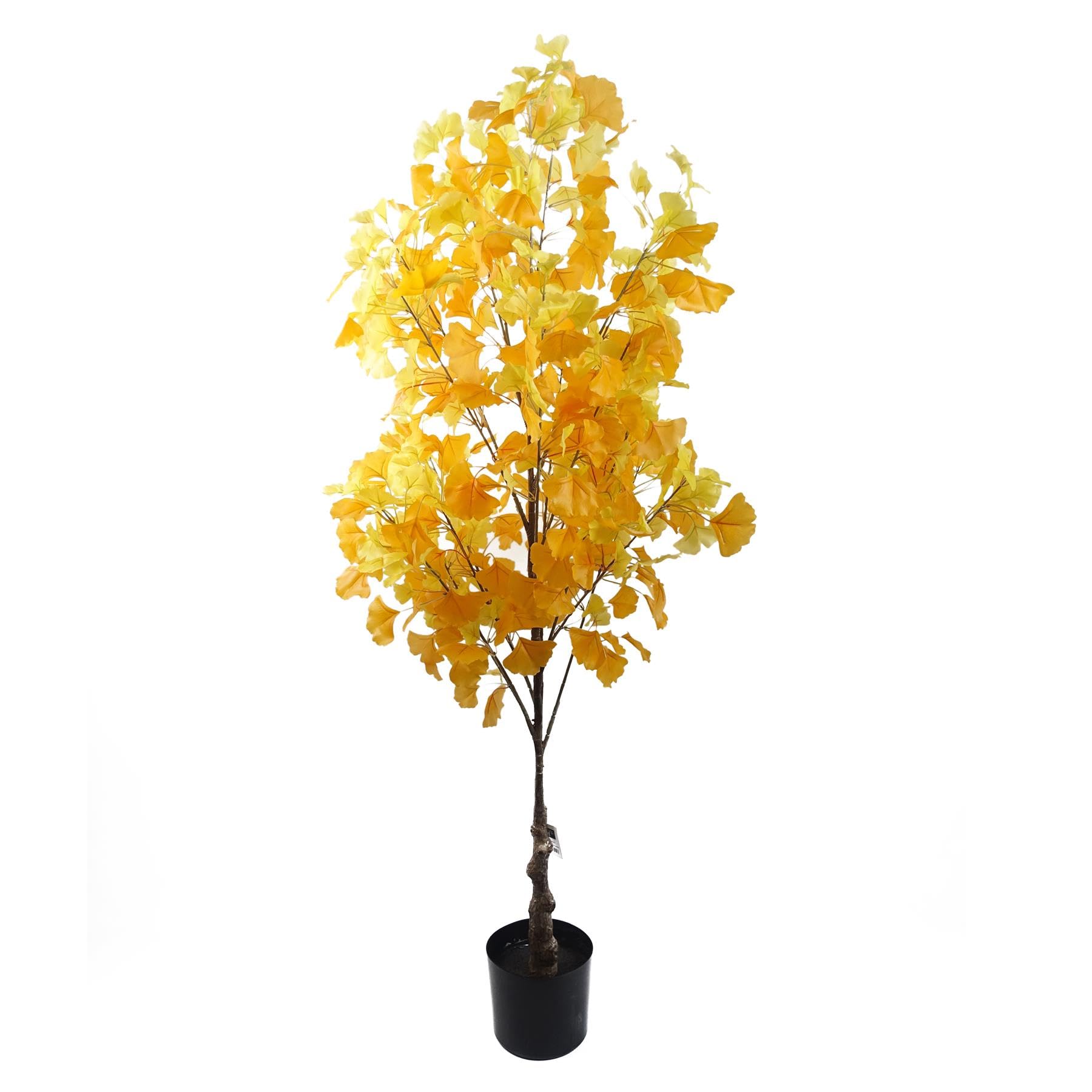 Leaf Design UK Artificial Tropical Plants and Trees, 150cm Yellow Ginkgo