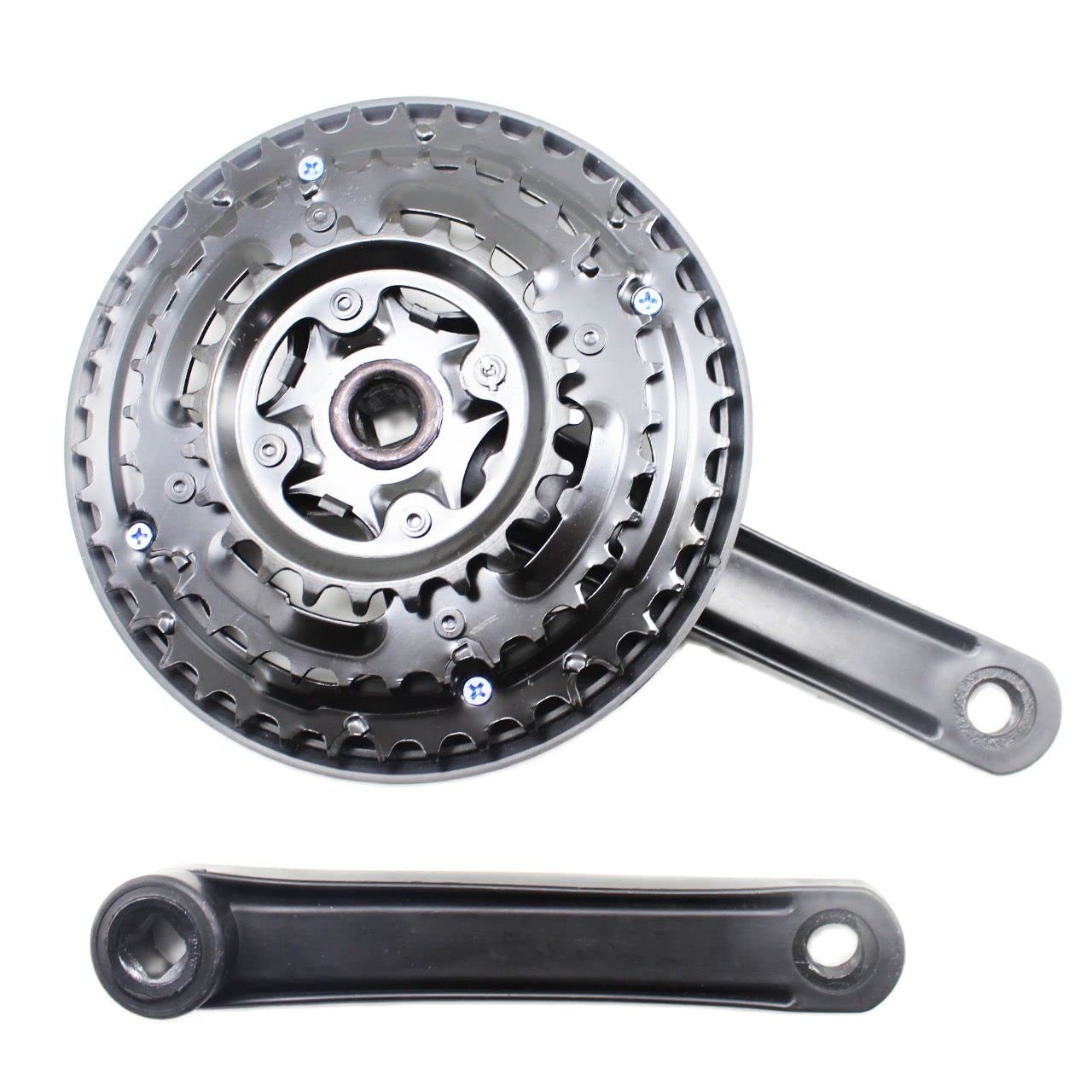 Guarnitura MTB 6/7/8/9 velocità 24-34-42T Mountain Bike GrulenkSt 170mm Set a manovella di Diamanti Foro Diamante Chainring Chainwheel Parts Accessori
