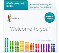 23andMe Ancestry DNA Test Kit: 4,500+ Regions, Family Tree, Traits, Relative Finder - Unlock Your Genetic Origins