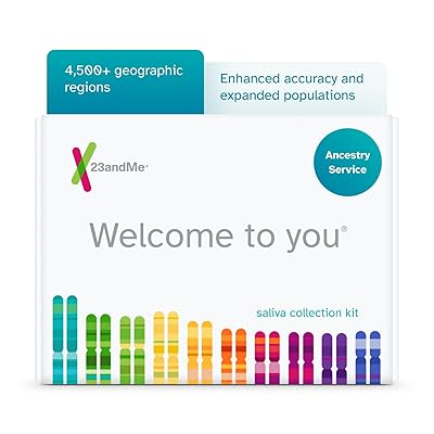 23andMe Ancestry Service - DNA Test Kit, Personalized Genetic Legacy, 4,500+ Geographic Regions, Ancestry Test, Family Tree, DNA Relative Finder, Origins, Ethnicities, Traits, Ancestry Reports