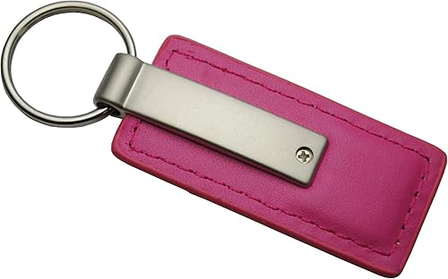 Miniatura 2 de Au-TOMOTIVE GOLD Llavero de cuero rectangular para Toyota (rosa), Rosado