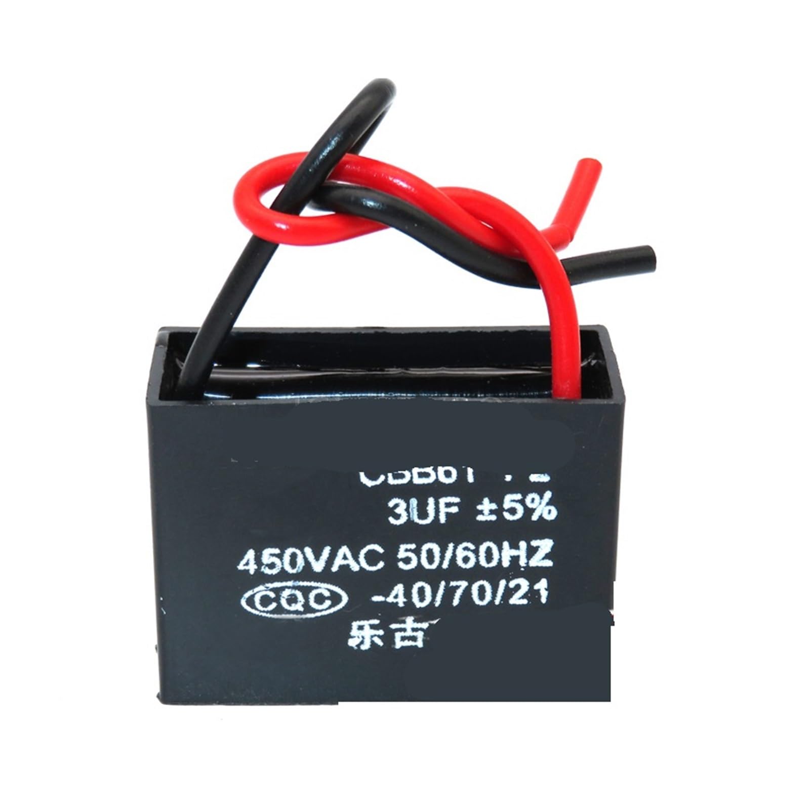 Condensateur CBB61 3uf CAALO 450V pour ventilateur et moteur AC (lot de 5 pièces)