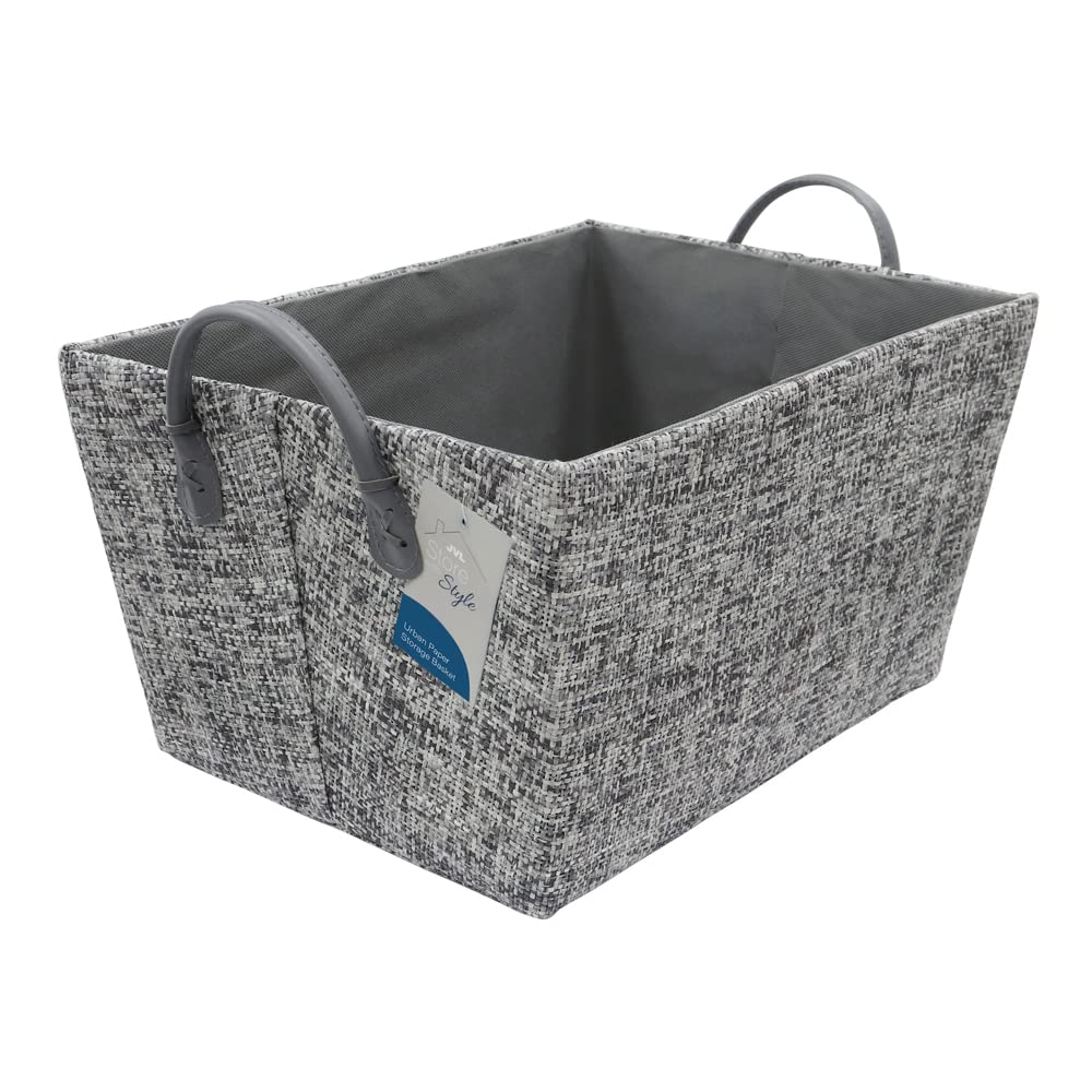 JVL Urban Rectangle Paper Storage Basket