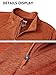 MAGCOMSEN Hiking Shirts Women 1/4 Zip Long Sleeve Shirts Dry Fit Tops Women Athletic Running Sun Shirts Dark Orange M