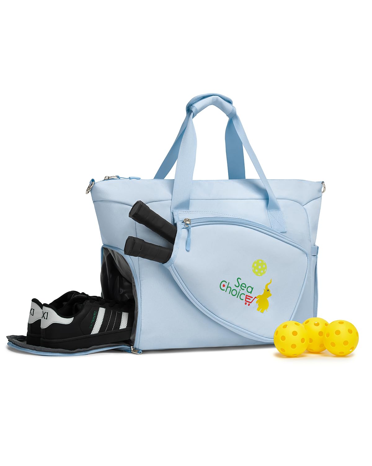 Sea choice Bolsa de Pickleball Bolsa de Gimnasio con Compartimento para Zapatos Ligera Bolsa de Viaje para Mujeres Hombres Compartimento para Palas Deportes Fin de Semana Equipaje de Mano