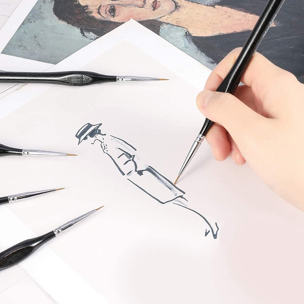 9 Pinceaux Pour Peinture Acrylique Et 1 Spalter à Prix