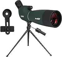 Luneta de observação SVBONY SV28 Plus com tripé, 25-75x70, com ângulo de visão e adaptador para celular. Resistente à água e ao embaçamento, Longo alcance, ideal para observação de e pássaros
