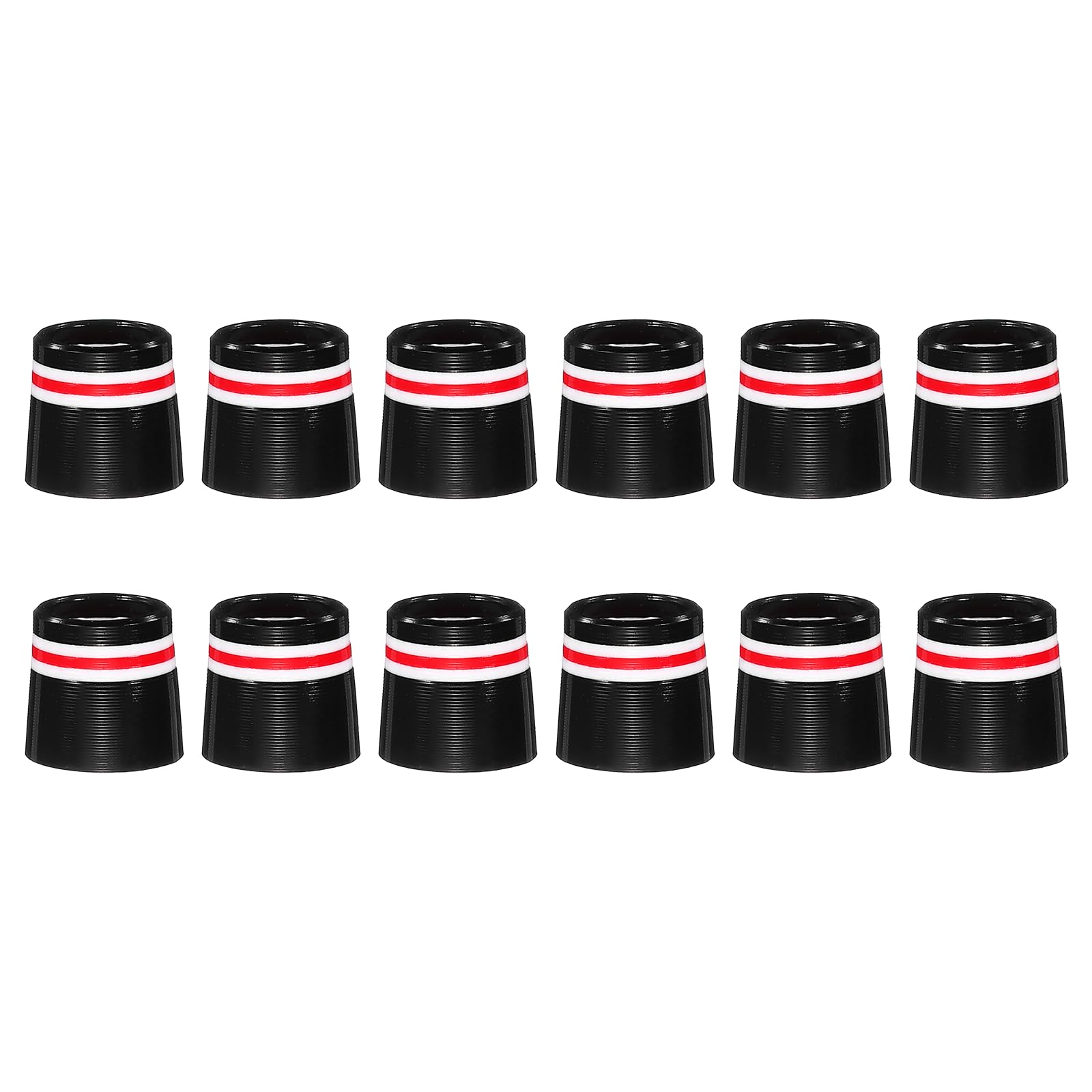 YELARXI Golf Ferrules, 12.7 mm Taper Tip Shaft Golf Iron Ferrules Durable CAP Shaft Tip Protector Replacement 12 Pcs & Red & 0.37"-Fitting for Club Repair and Maintenance