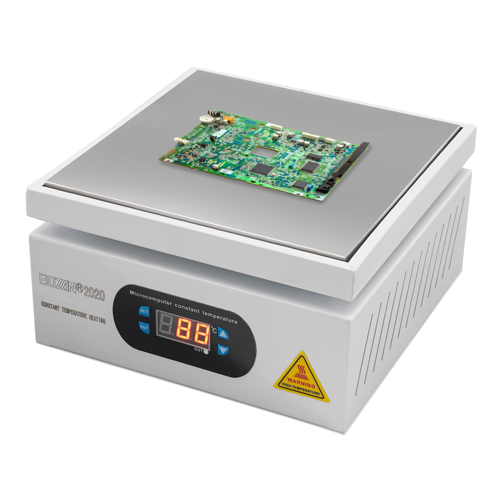 Placa calefactora 700 W, placa LED digital, microordenador, placa calefactora eléctrica 200 x 200 mm, laboratorio, equipo de laboratorio científico, eléctrico