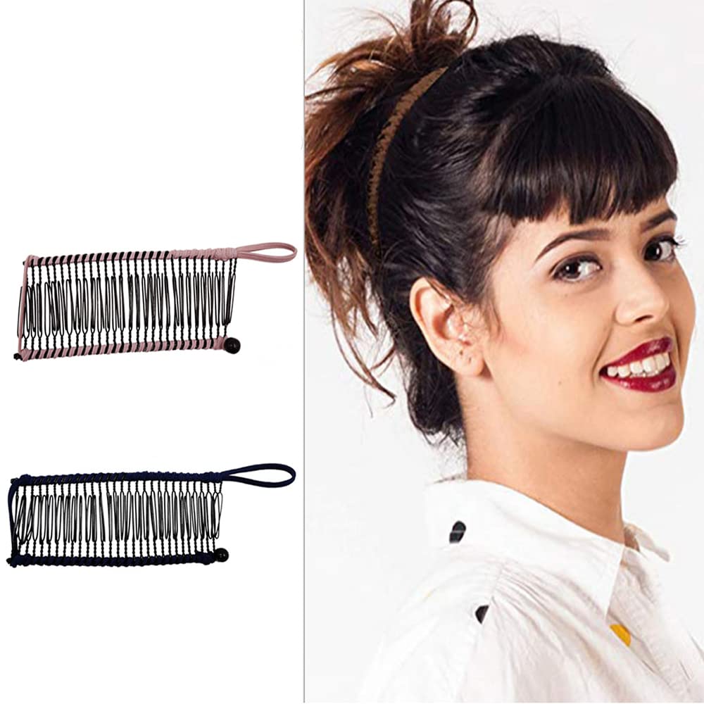 2 pettini per capelli a banana con clip a 30 denti, antiscivolo, elasticizzati, vintage, accessori per lo styling dei capelli ricci e ondulati