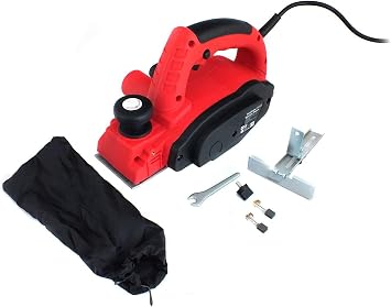 Voche  710W Electric Power Plane Wood Planer with Parallel Guide and Dust Bag