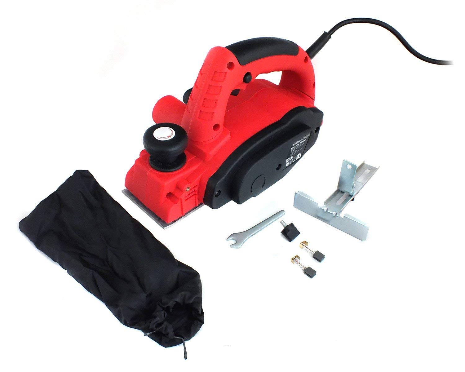Voche White Voche® 710W Electric Power Plane Wood Planer With Parallel Guide And Dust Bag