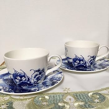 Amazon.co.jp: ロイヤルデルフト オランダ 青鳥 カップ&ソーサー 2客