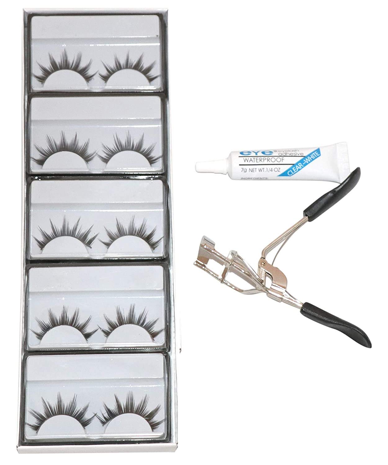 Angelie 5 Pieces Eyelashes with Eyelash Glue and Eyelash Curler-image-32