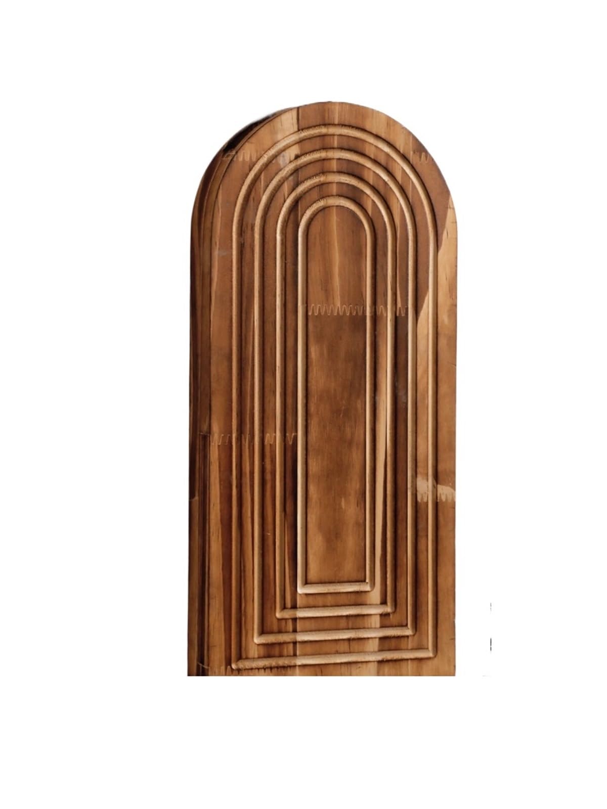 Wandvase Boho gewölbter Wandvasen-Übertopf aus Holz