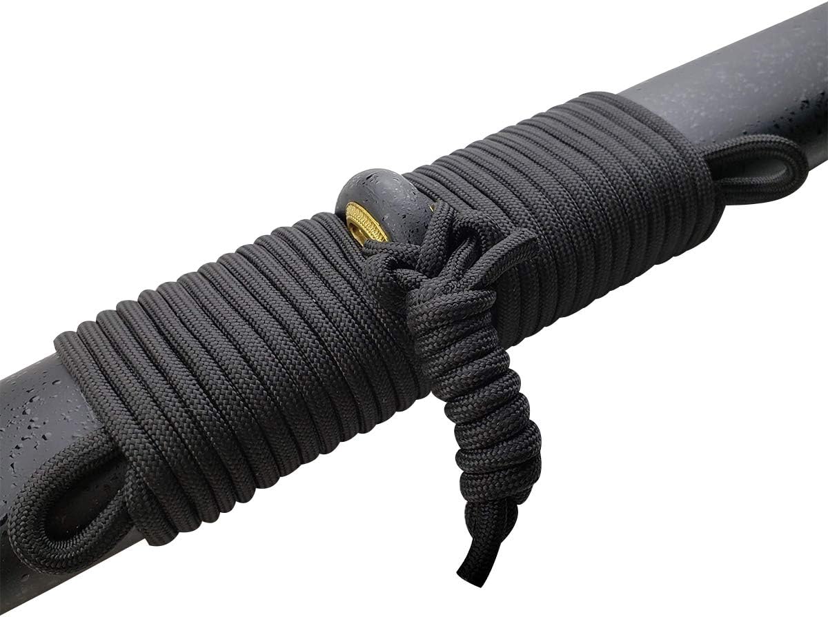 Musashi Silver Modern Tactical Katana Sword – Hand Forged 1060 High Carbon Steel Blade, Full Tang, Hamidashi Iron Tsuba, Wooden Scabbard | 39.5” Overall Length