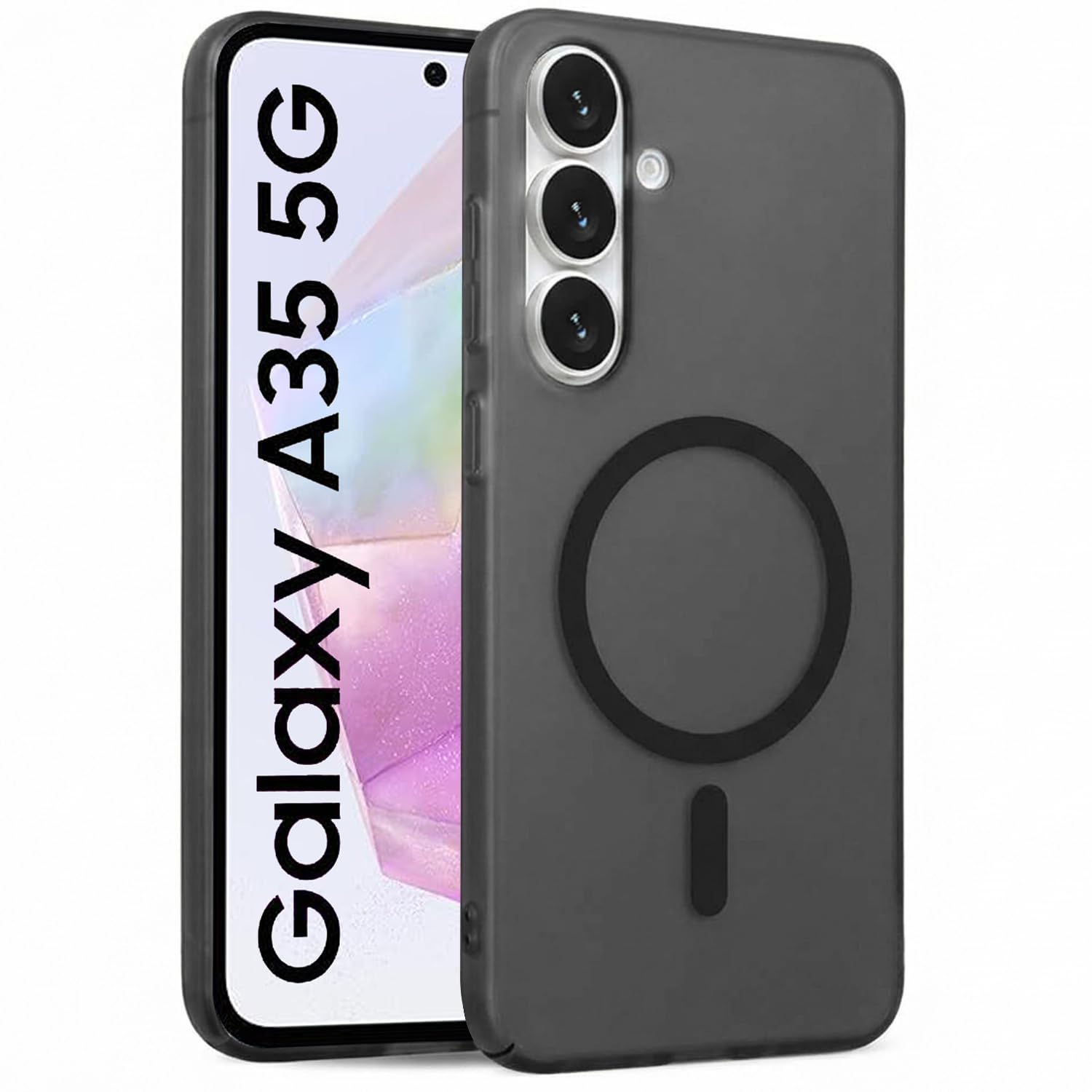 DIZORO Samsung A35 5g Case, Compatible with Mag Safe Back Cover, Matte Luxury Metallic Luster Flexible TPU Wireless Charging Shockproof Case with Camera Protector Lens (Wine Red) — Amazon image 20