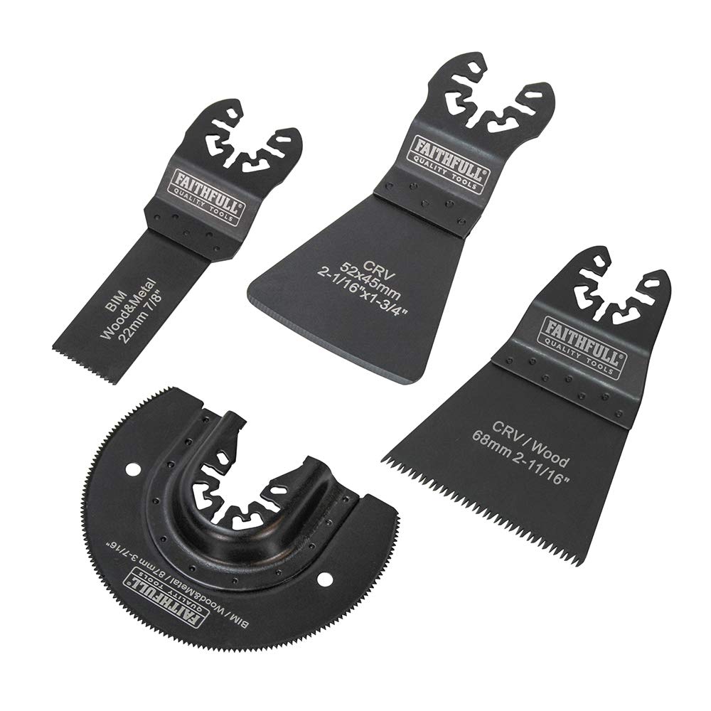 Faithfull Multi-Function Tool Flooring Blade Set 4 Piece FAIMFKIT4