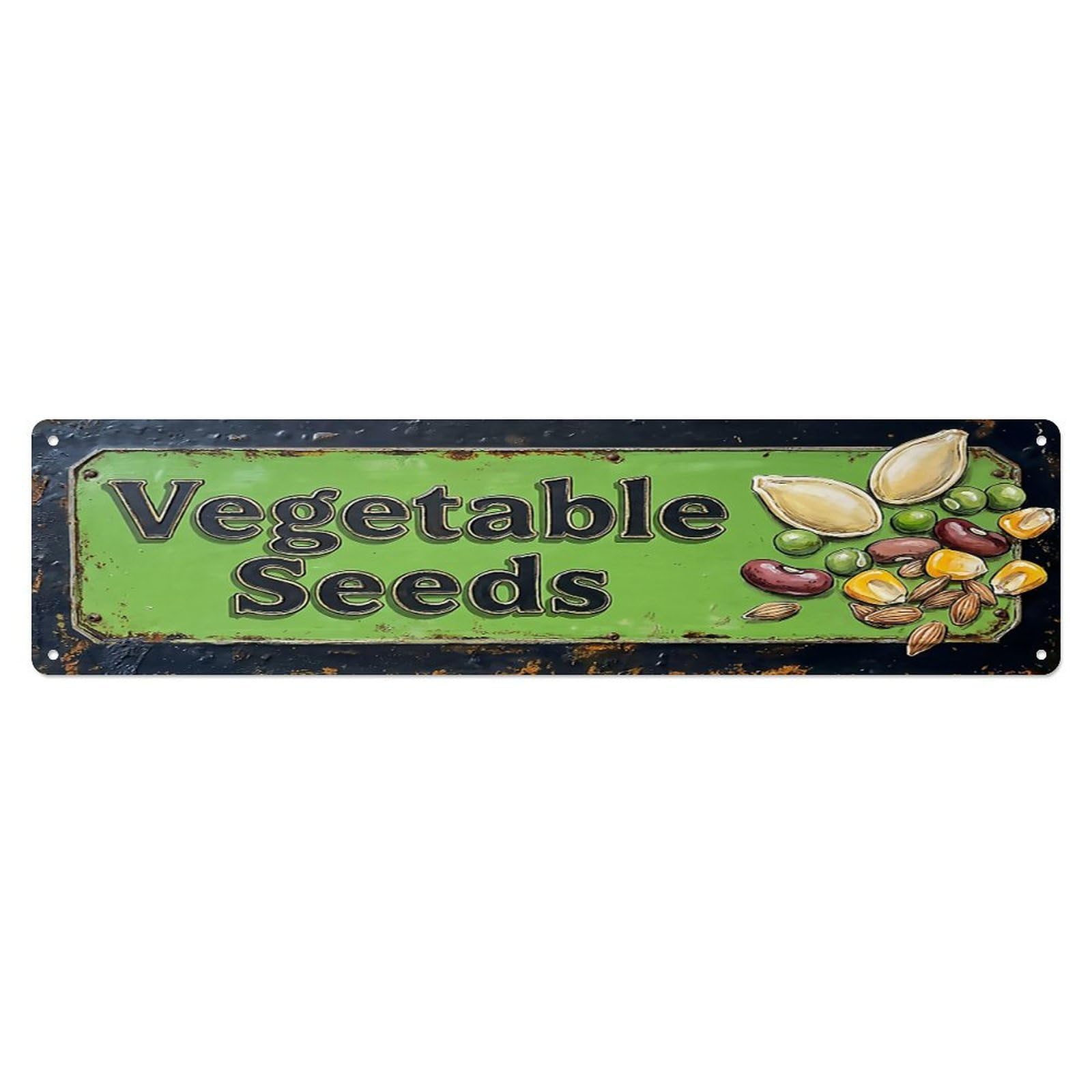 Vintage Vegetable Seeds Assorted Farmhouse Metal Tin Sign