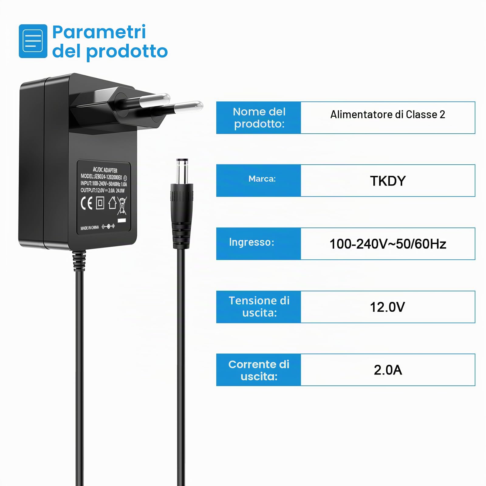 Cavo di alimentazione a 12 V per giradischi Audio Technica per il giradischi a trazione diretta Audio-Technica AT-LP60X AT-LP60X-BK AT-LP60X-BW AT-LP60XBT-RD AT-LP120XUSB-BK
