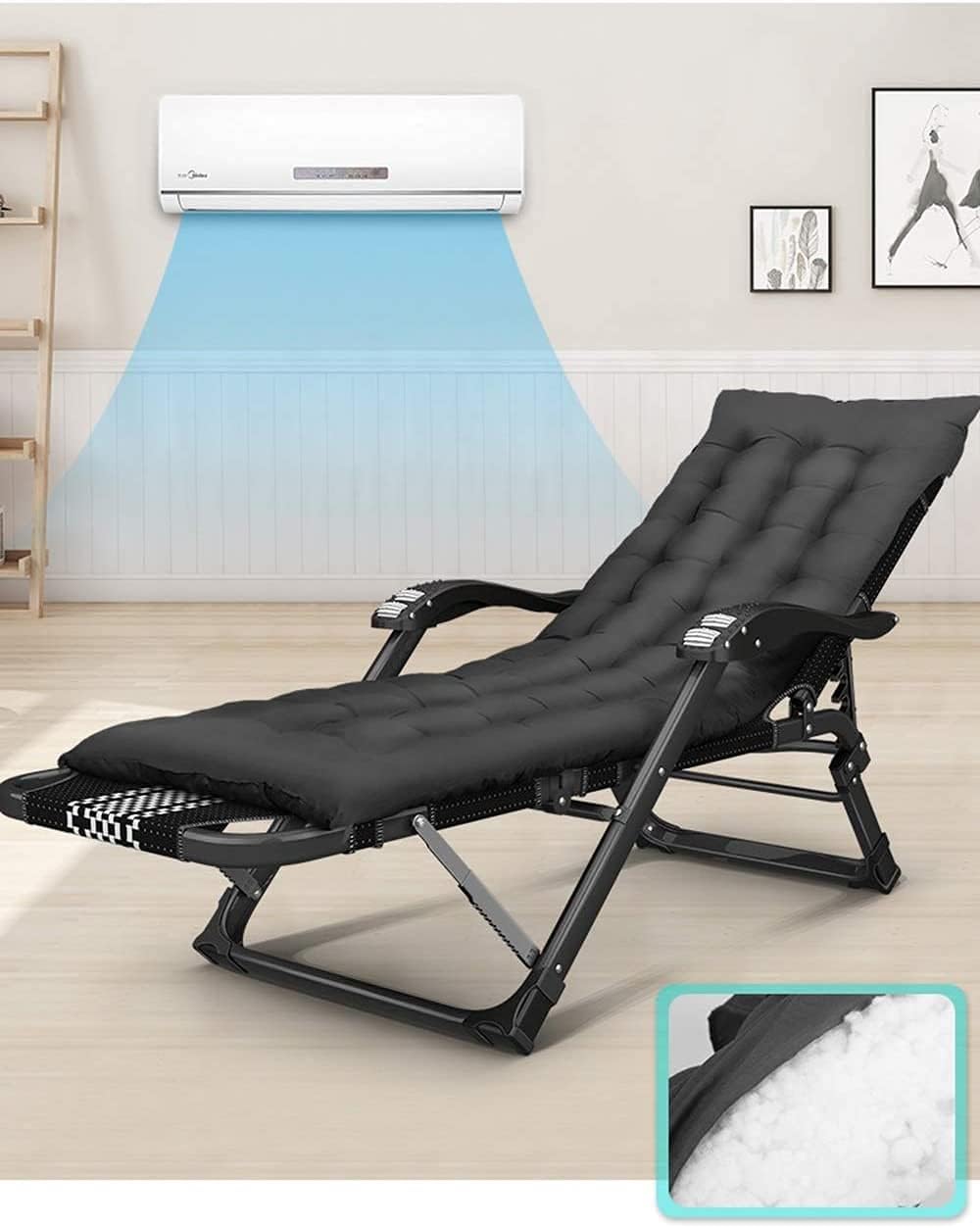 Campung Chair Patio Lounge Chairs Reclining Chair Folding Chair al Leisure Chair Office Napping Bed Home Back Portable Chair 976825cm Reclining Patio Chairs