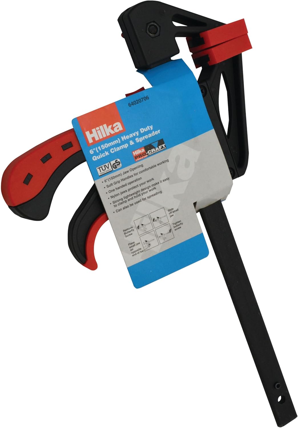 Hilka 64020706 Quick Release Bar Clamp, 6-inch