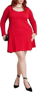 ELOQUII Women's Plus Size Seam Detail Mini Dress