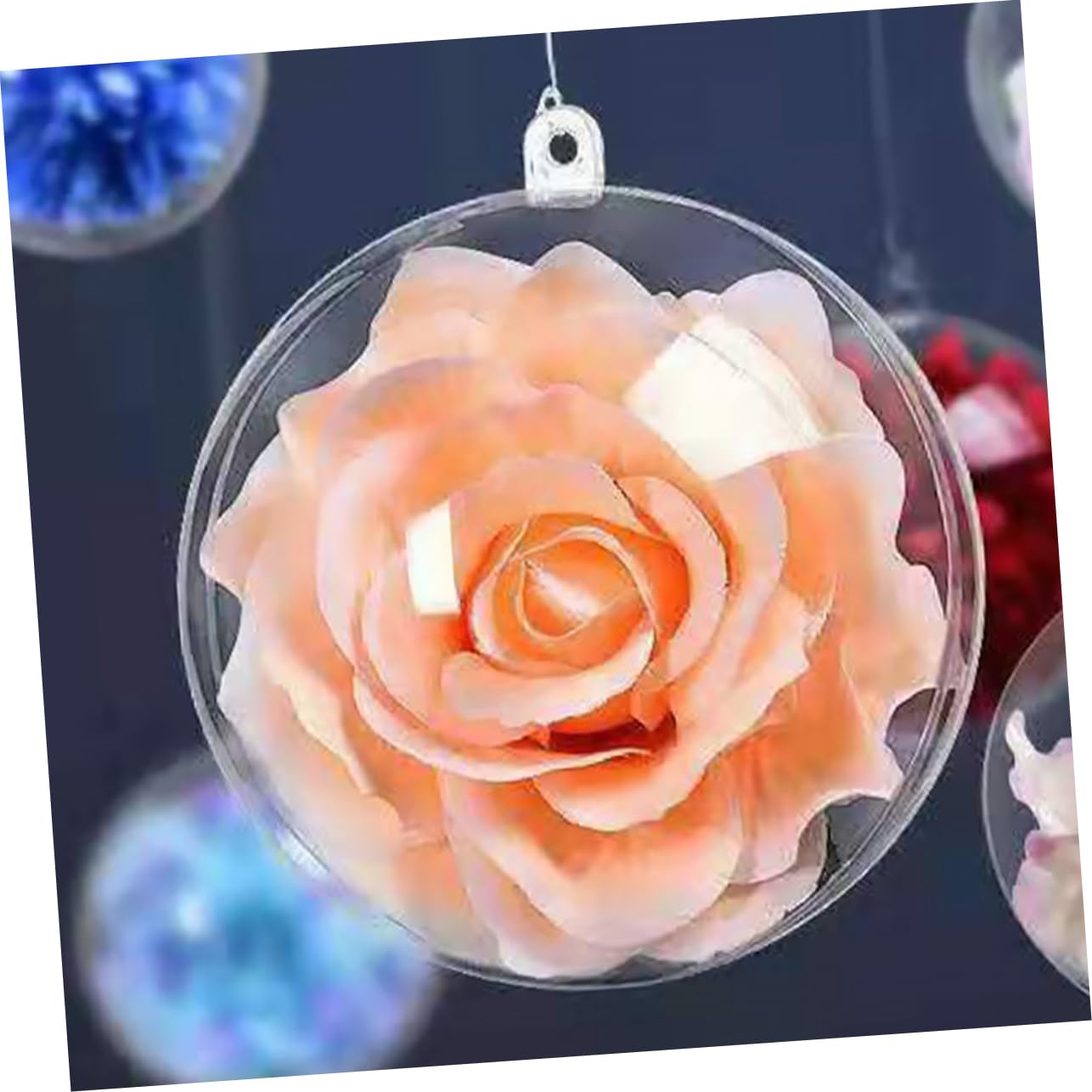 18pièces Boules De Noël DIY Transparentes Boules Rondes Vides pour Décorations De Sapin De Noël à Suspendre