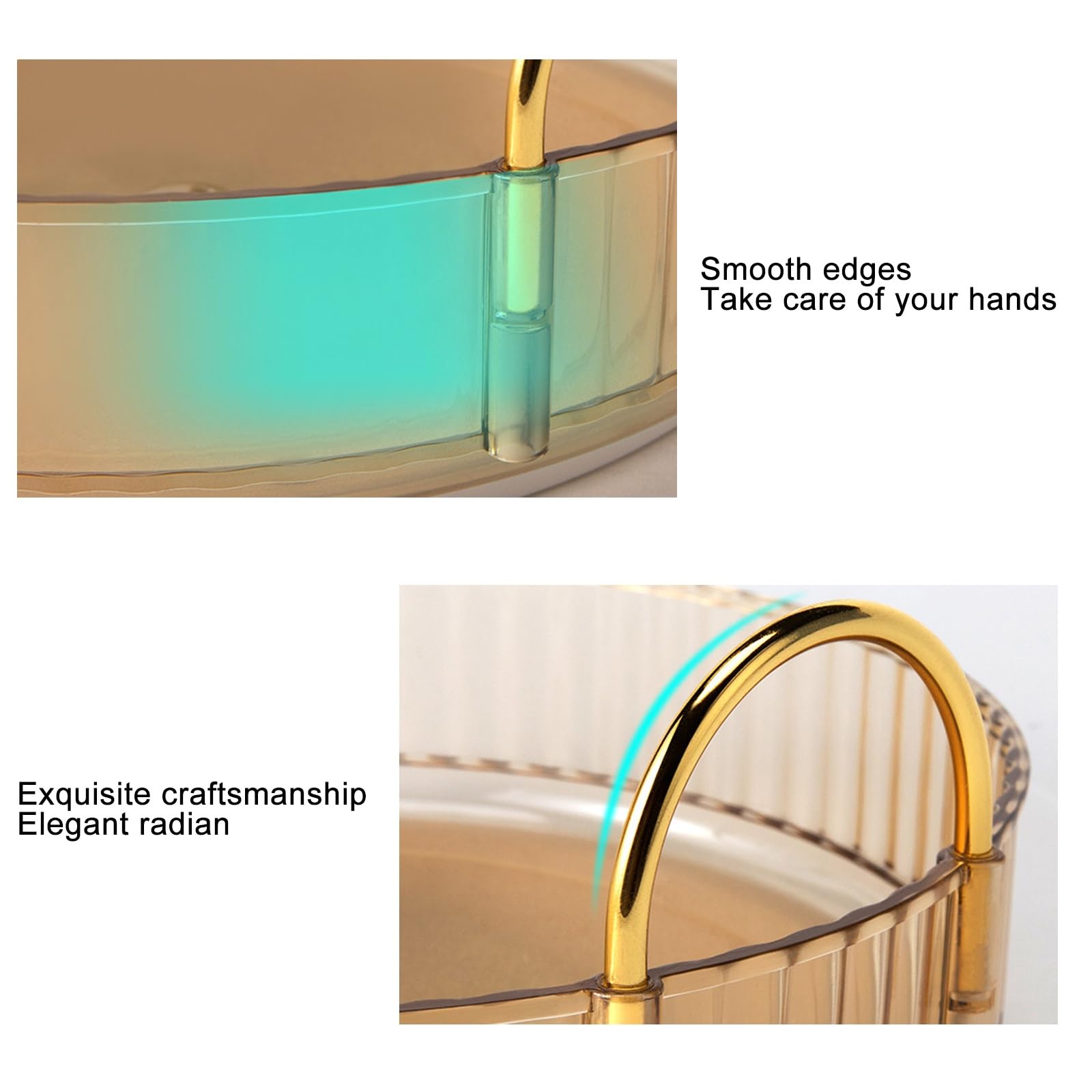 Étagère à épices rotative, plateau tournant, organiseur à épices de cuisine à 360 degrés pour armoire – Matériau transparent, organiser les aliments, les épices, les cosmétiques