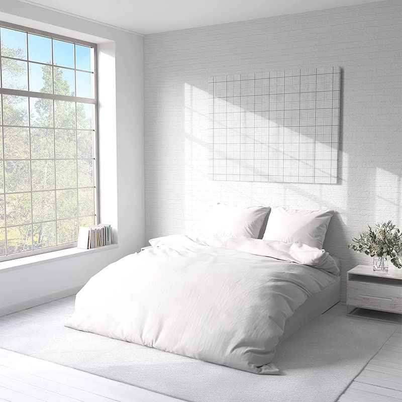 Kotton Culture Duvet Cover Set Emperor Size 290 cm x 235 cm, 3 piece Luxurious Thick Cotton Duvet with 2 Pillowcases, 800 Thread Count Comfy Breathable 100% Long Staple Cotton All Season Bedding White