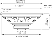 Vista 2 de Goldwood Sound GW-215408 OEM 15" Woofer 300 vatios 8ohm altavoz de repuesto