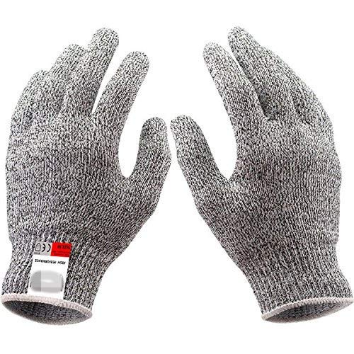 Anglebao Cut Resistant Gloves,Safety Kitchen Cuts Gloves for Oyster Shucking,Fish Fillet Processing,Mandolin Slicing,Large