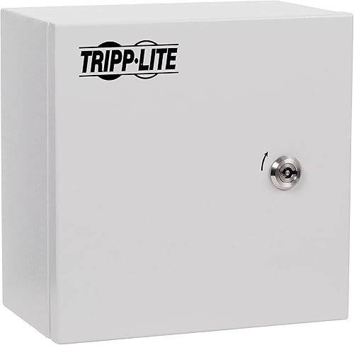 Tripp Lite Caja de seguridad eléctrica industrial de acero para exteriores, 10 x 10 x 6 ", gris, resistente a la intemperie y al polvo, certificado