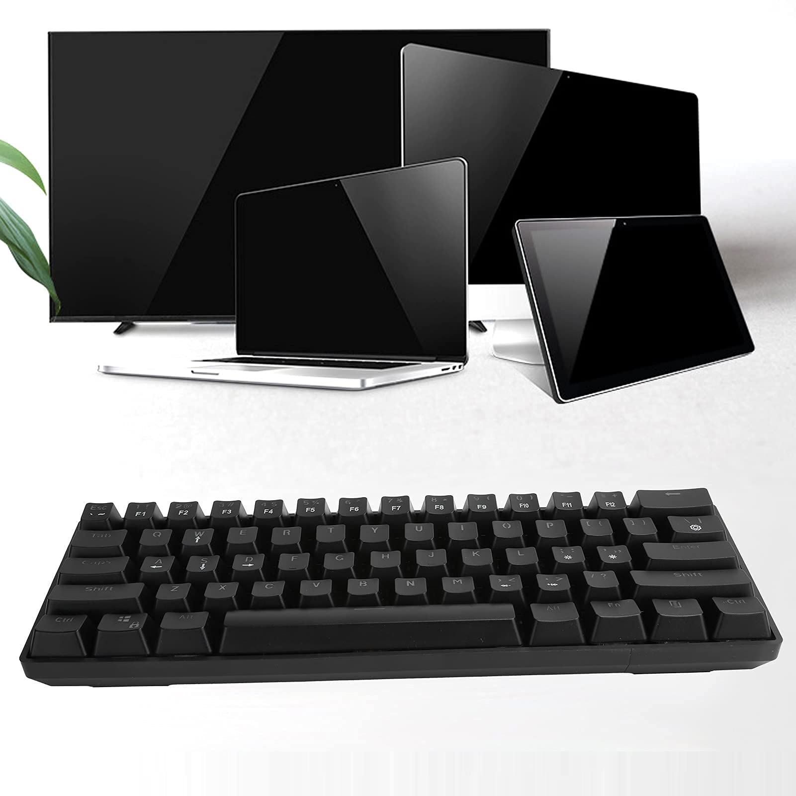 Tastiera meccanica Interruttore blu cablato a 61 tasti Type‑C RGB Gaming Home Office Computer Supplies Tastiera da gioco meccanica